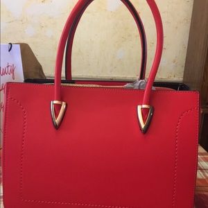 NWT La Terre Fashion Red Shoulder Bag; Lined; $75